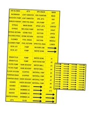 Swimming Pool Pipe and Equipment Identification Sticker Kit,Premium Grade 