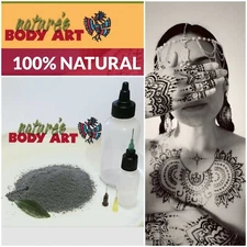 Full Jagua Tattoo Powder Kit makes 4 ounces of Black Gel create over 150 tattoos