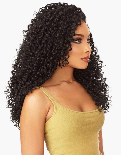 SENSATIONNEL Curly Empress Lace Front Blonde Brown Wig 2-tone - Picture 3 of 19
