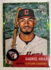 2022 Topps Chrome Platinum Gabriel Arias R/C White/Green Toile #d 91/99