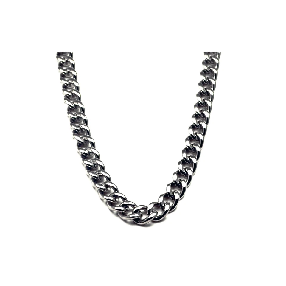 Accents Kingdom 6.9mm Titanium Men's Curb Link Necklace Chain - Image 2 of 2