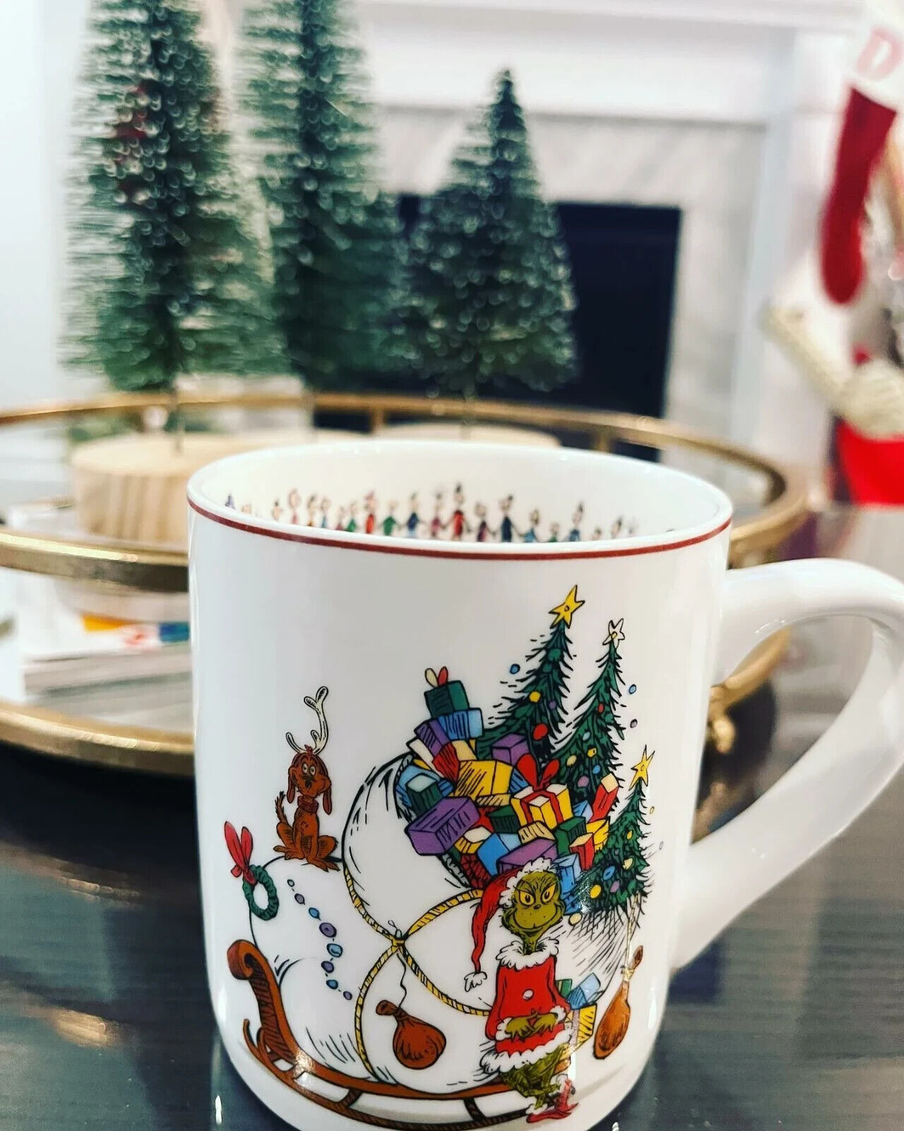 Grinch Mug Christmas tree holiday gift Williams sonoma pottery barn disney  kid