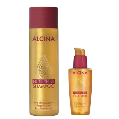 Alcina Nutri Shine Shampoo 250ml + Öl-Elixir 50ml Set