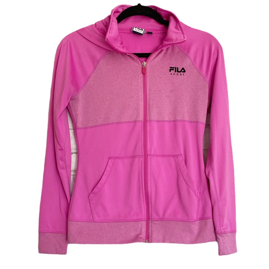 Giacca leggera sportiva Fila rosa full zip donna taglia XS