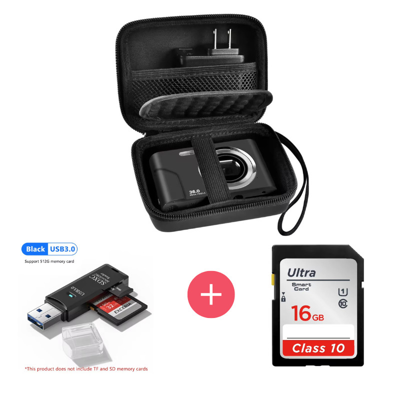 Etui appareil photo antichoc avec carte SD et lecteur USB de transfert rapide