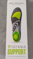 Sof Sole Airr Orthotic Full Length Shoe Insoles-Size 7-8.5