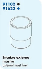 NAUTOS 91622 - LASER PART - EXTERNAL MAST LINER - BLUE - SAILING HARDWARE- 2 SET