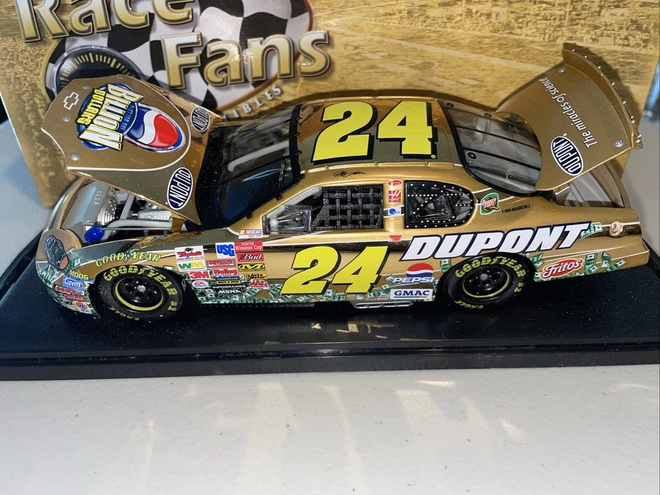 Jeff Gordon ORO #24 PEPSI Mil millones de dólares oro 24K escala 1:24 SIN CAJA 1 de 1.000 Foto 2 de 4