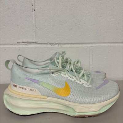 Zoomx Invincible Run FK 3 Women Sz 7.5 Barely Green/Multi-Color-Sail HF5729-391