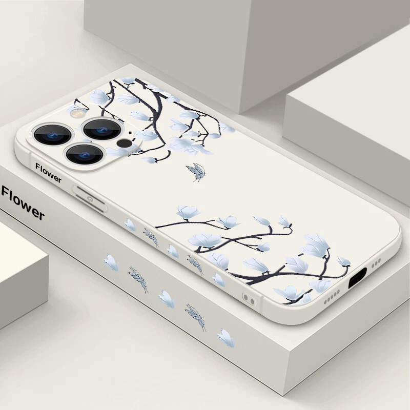 Phone Case For iPhone 15 16 Pro Max 14 13 12 11 XR 7 Flowers Silicone Soft Cover - Image 2 of 4