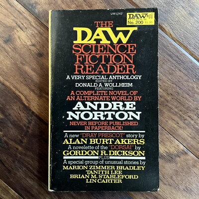The DAW Science Fiction Reader - 1976 1st Edition DAW No. 200 PB - Andre Norton