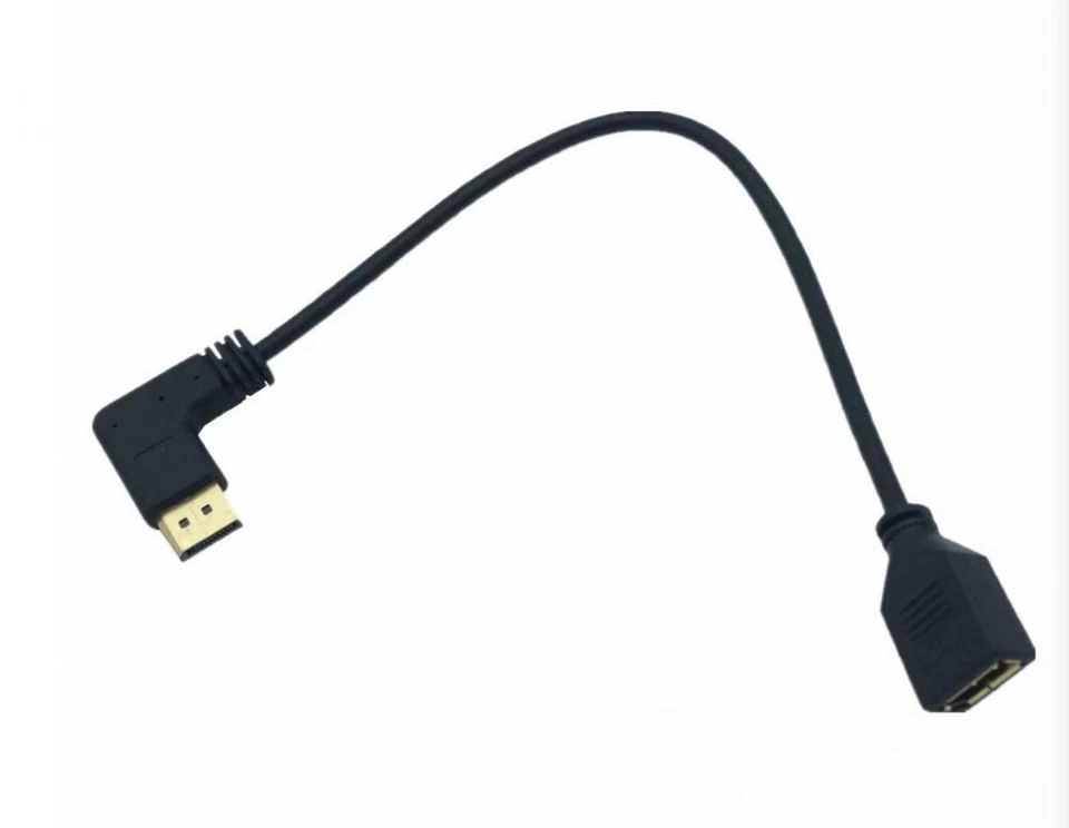DP Male to Female 4K Displayport Extension Cable 1.2 Version - Right Angle - Image 4 of 4