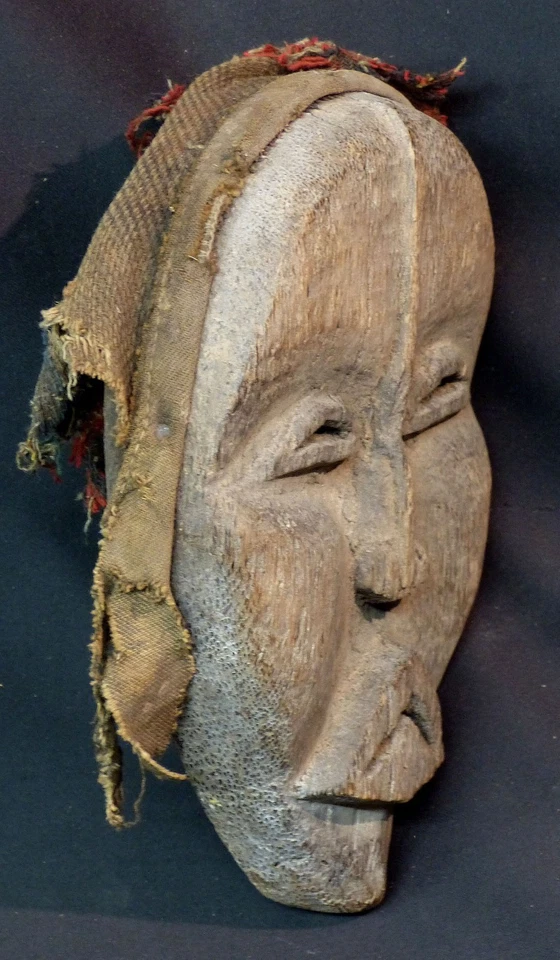 AA Art Africain Masque ancien Lega Congo force brute primaire patine ancienne - Photo 3/4