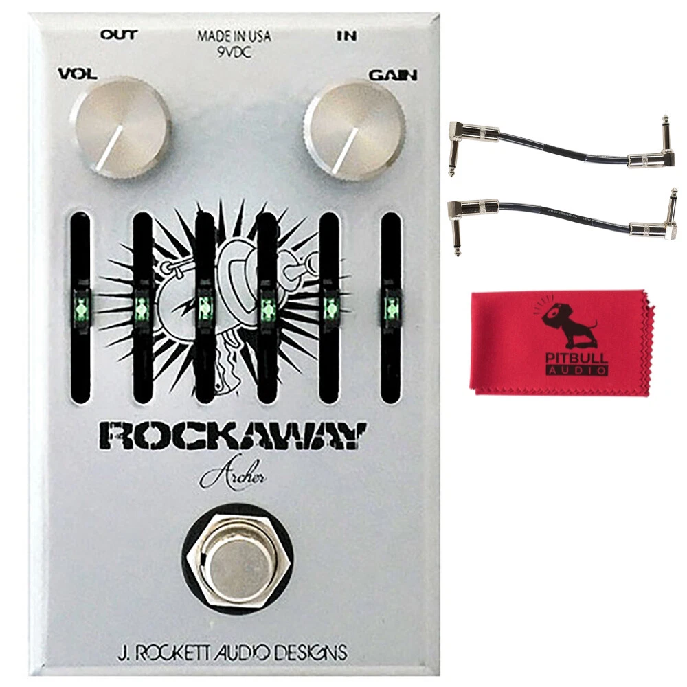 J. Rockett Audio Designs Rockaway Archer Overdrive / EQ Pedal w/ Cables & Cloth