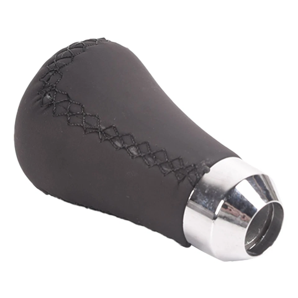 Botão de câmbio manual de carro 5 velocidades alavanca de câmbio alavanca de câmbio couro universal - Imagem 4 de 4