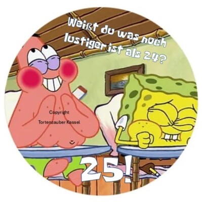 Spongebob Tortenaufleger Spongebob 25 Geburtstag Tortendeko Spongebob