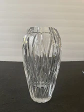 Signed CC Or CEE Crystal Bud Vase 7.25”