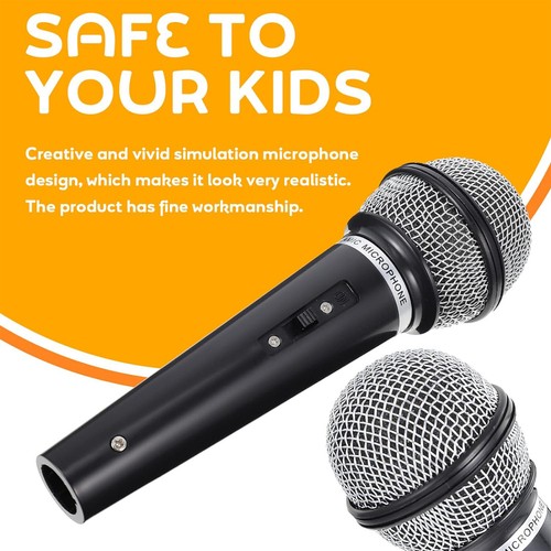 Fake Prop Microphone Plastic Speech Practice Stage Mic Toy Pretend Play Toy - Picture 10 of 12