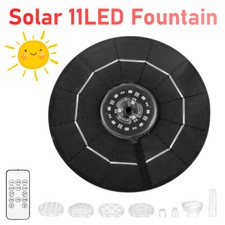 11LED Solar Panel Powered Fountain Water Feature Pump Garden Pool Pond Aquarium.