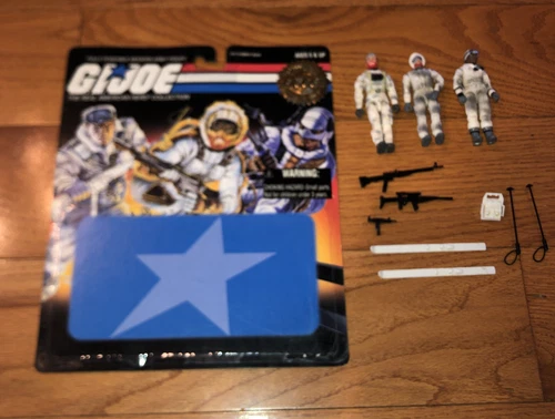 Vintage GI Joe Arctic Mission Team Figure Set File Card Back 28014 Rare