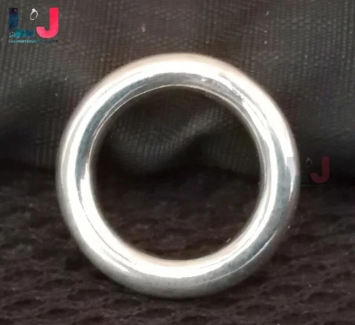 Round Band ring, 925 Solid Sterling Ring, Thick Round Band Ring, Silver Stacking