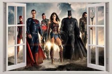Justice League Super Heroes 3D Window Decal Wall Sticker Decor Art DIY J916