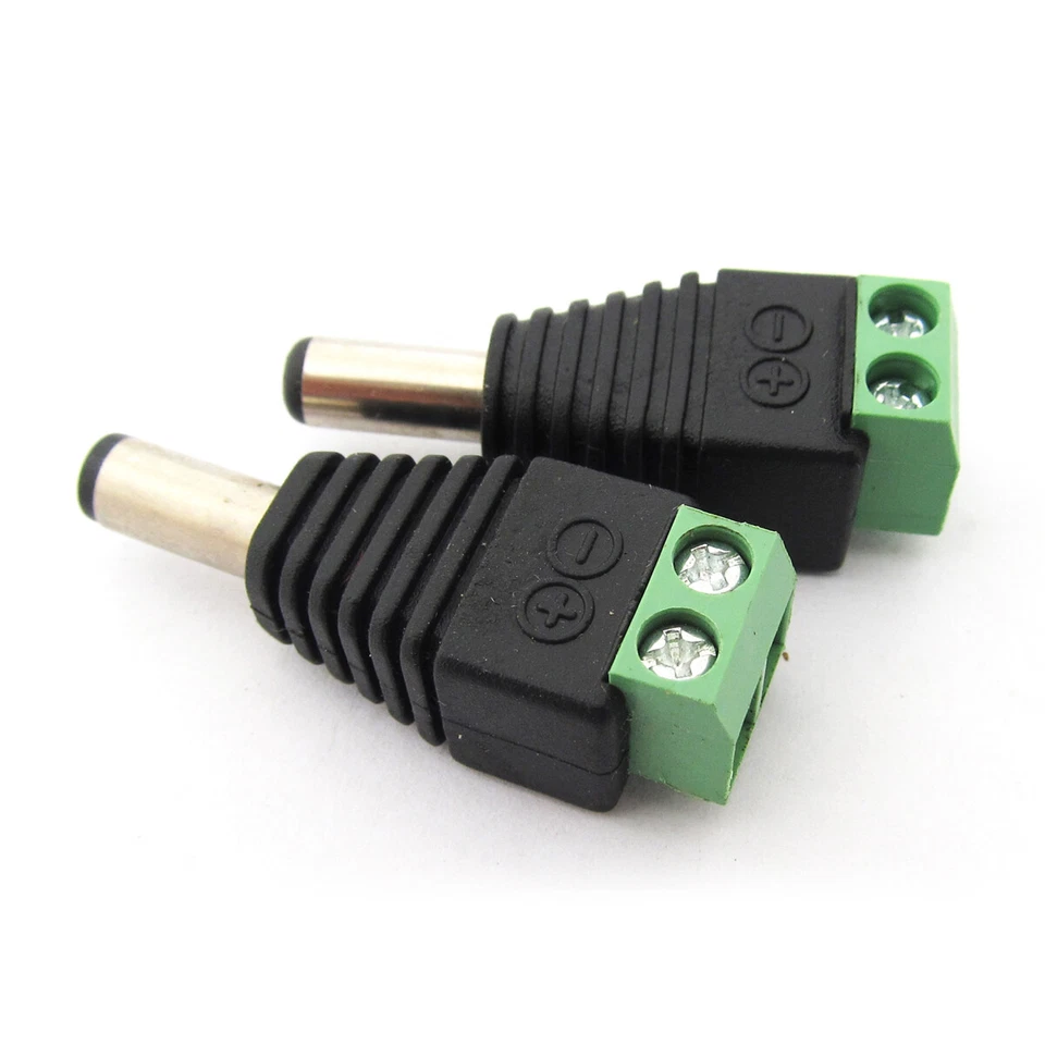 10pcs 5.5x2.5mm 2.5mm CCTV DC Power Male Plug Free Solder Terminal Connector - Image 3 of 4