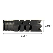 Shark Style Muzzle Brake 1/2x28 TPI for 9mm /w Washer
