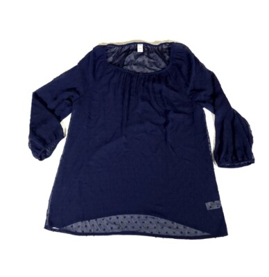 Old Navy Tunic Shirt Pullover Adult Medium Blue Long Sleeve Womens