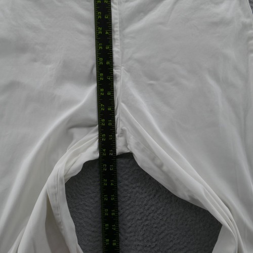 Talbots Womens Slim Leg Cropped Pants 10 White Lace Up Hem Stretch Career Casual - Bild 9 von 13