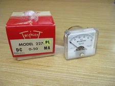 Triplett 227-PL DC 0-50 MA Panel Meter 227PL