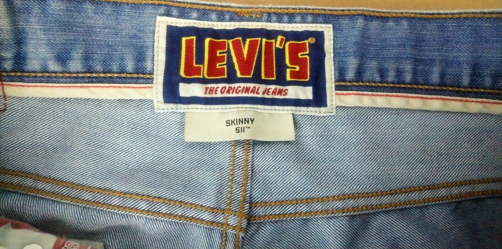 Levi's The Original Jeans Skinny 511 Mens Red Tab… - image 6