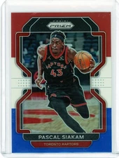 2021-22 Panini Prizm Pascal Siakam Red White Blue Prizm #174 Toronto Raptors