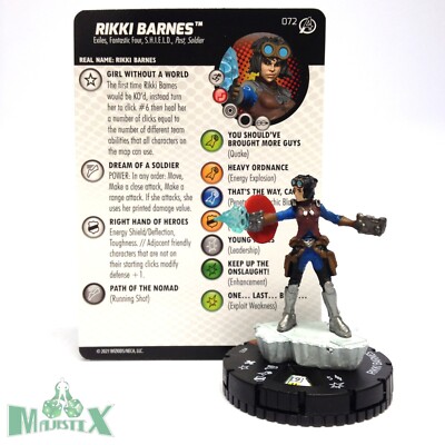 Heroclix Avengers Fantastic Four Empyre set Rikki Barnes #072 Chase fig w/card!