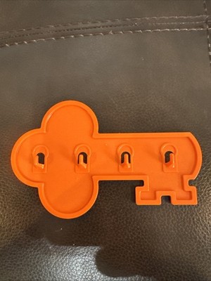 Vintage Tupperware Key Shaped Key Holder Wall Mount - Orange