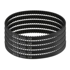 uxcell 5pcs HTD-3M Rubber Timing Belt 80 Teeth, 240mm Pitch Length 80, Black