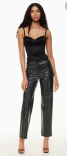 Wilfred Aritzia The Melina Faux Leather Vegan Pants Black Size 2