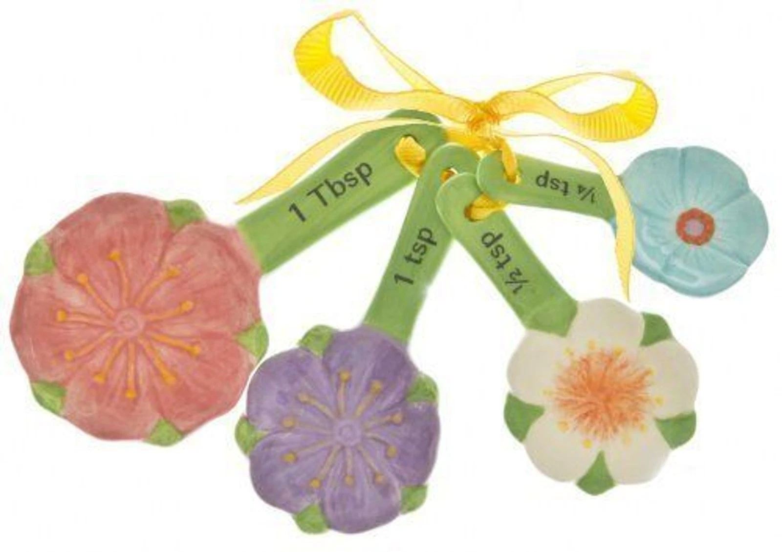 4 Piece Ceramic Flowers Measuring Spoon Set ER28881 - Ganz - 661371498003 * NEW
Opens in a new windo