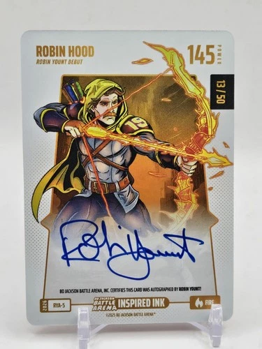 Bo Jackson Battle Arena 2026 Robin Hood Robin Yount Fire Inspired Ink Auto 14/50