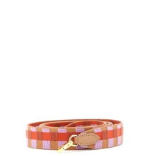 Hermes Sangle Shoulder Strap Maxi Quadrille Canvas 25