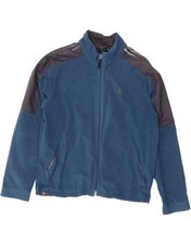 ADIDAS Mens Climawarm Fleece Jacket UK 40 Large Blue Colourblock Polyester AG03