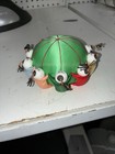 Sewing Pin Cushion 10 Children Vtg Asian Chinese Round Silk Holding Hands green — photo 2