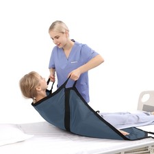 Multipurpose 39" x 36" Positioning Bed Pad with Reinforced Handles - Reusable...