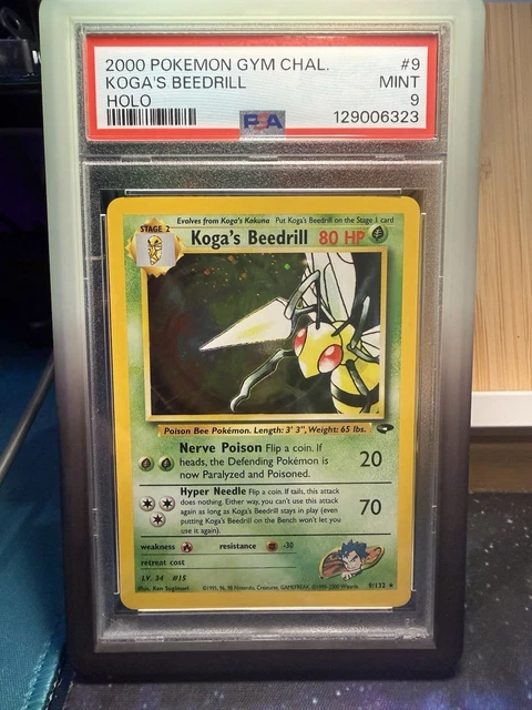 Wizards 2000 Gym Challenge Koga's Beedrill Holo 9/132 PSA 9 Vintage Pokemon Rare