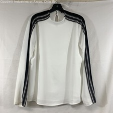 Gently Loved BCBGMaxAzria White Women's Long Sleeve Top, Sz. M