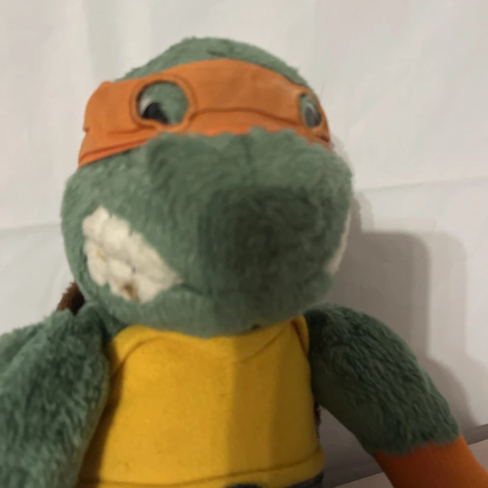 Vintage 1989 Playmates Teenage Mutant Ninja Turtles 14" Michelangelo Plush - Image 2 of 4