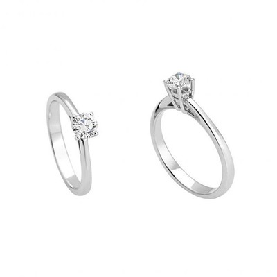 Giorgio Visconti Solitär Ring mit natürlichem Diamant 18kt Weißgold AB10157E