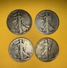 Liberty Walking Silver Half Dollar Coins Circulated