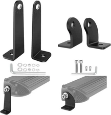 Light Bar Mounting Brackets 2 Pack Universal LED 3MM Thick Brackets, Black 