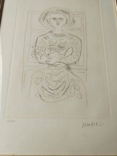 Massimo Campigli – Litografia  firmata a mano  162/300 Figura femminile 48*34cm